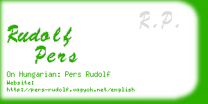 rudolf pers business card
